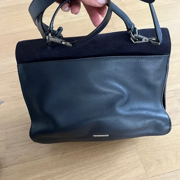 Rebecca Minkoff Black Suede and Leather Crossbody Bag - Picture 13 of 16